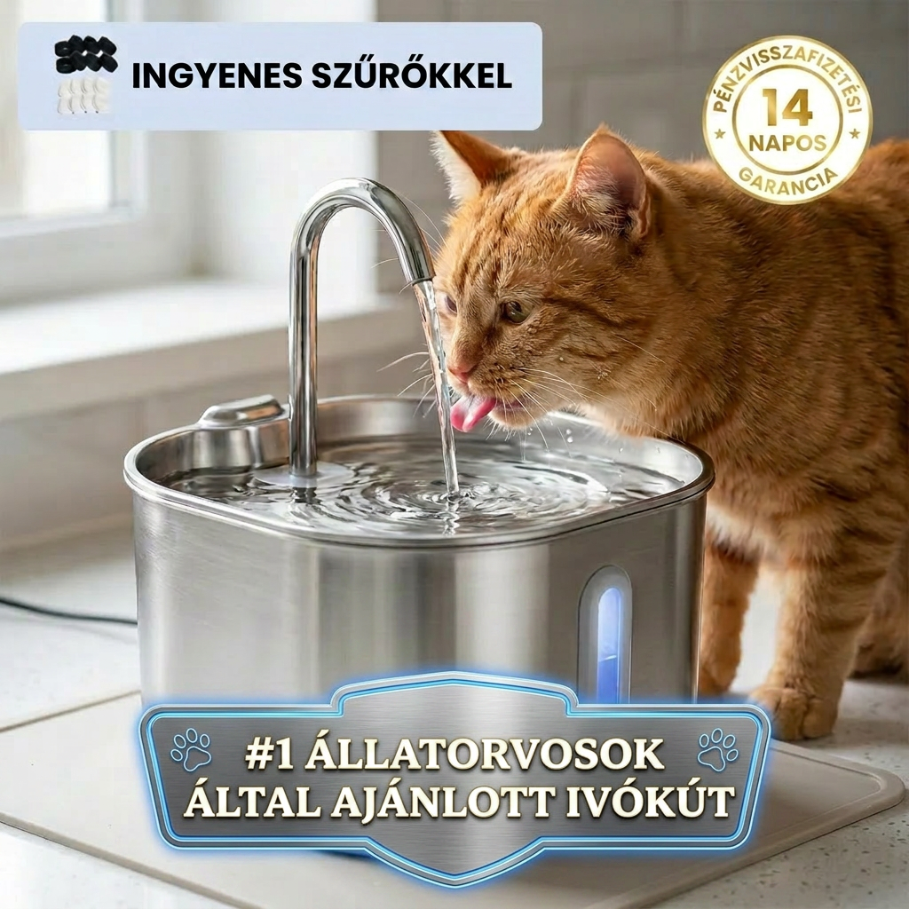 Óvd meg macskádat a vesebetegségtől és kiszáradástól a Mirathelle™-lel