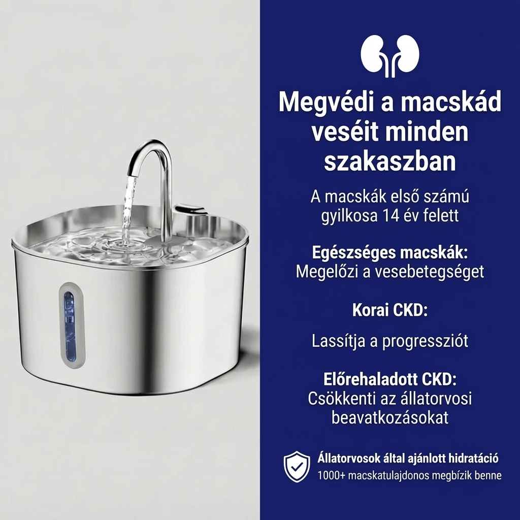 Védd meg a macskádat a húgyúti fertőzésektől, kövektől és vesebetegségtől a Mirathellel